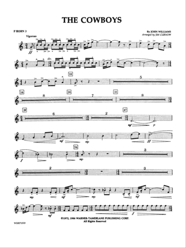 The Cowboys: 3rd F Horn