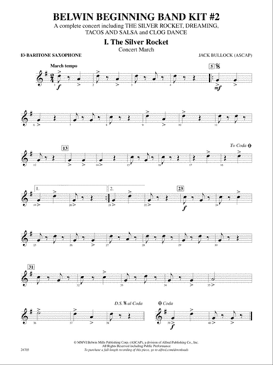 Belwin Beginning Band Kit #2: E-flat Baritone Saxophone