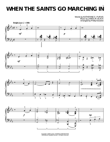 When The Saints Go Marching In (arr. Phillip Keveren)