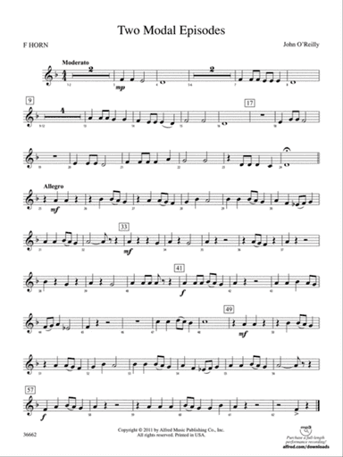 Two Modal Episodes: 1st F Horn
