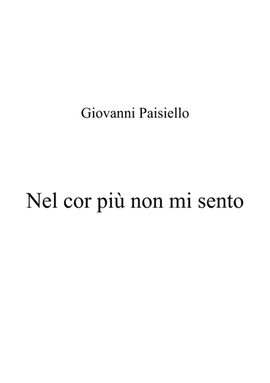 Nel cor piu non mi sento (La Molinara)_F - major key (or relative minor key)
