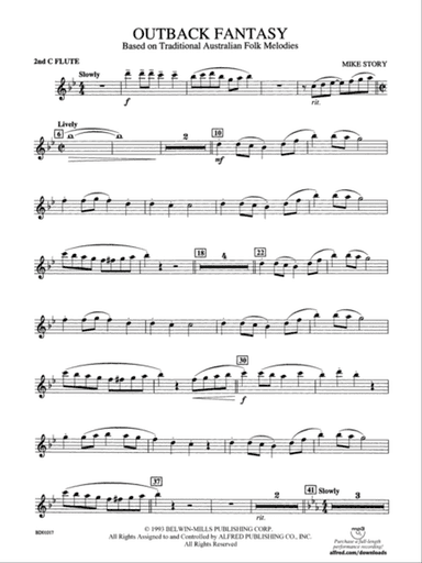 Outback Fantasy (based on Traditional Australian Folk Melodies): 2nd Flute