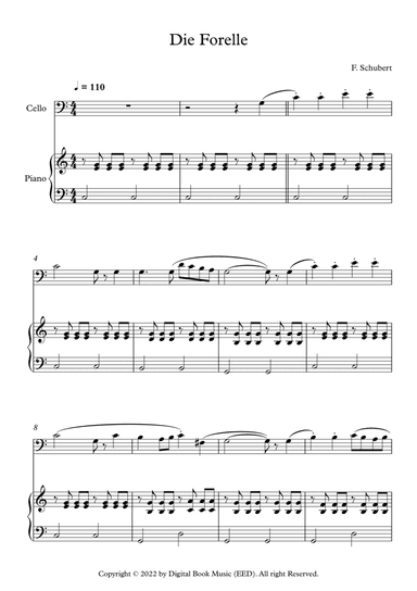 Die Forelle - Franz Schubert (Cello + Piano)