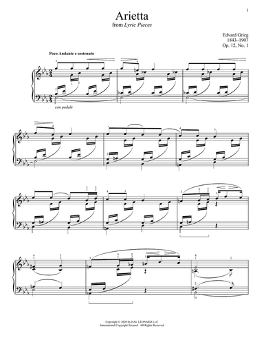Arietta, Op. 12, No. 1