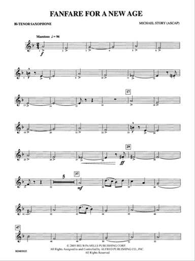 Fanfare for a New Age: B-flat Tenor Saxophone