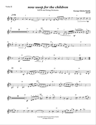 now weep for the children -2 Violin II