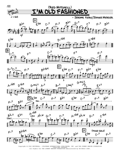 I'm Old Fashioned (solo only)