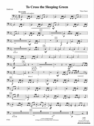 To Cross the Sleeping Green: Timpani