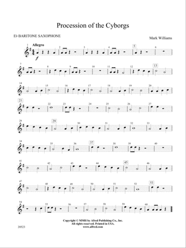 Procession of the Cyborgs: E-flat Baritone Saxophone