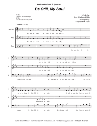 Be Still, My Soul (Vocal Trio - (SAB)