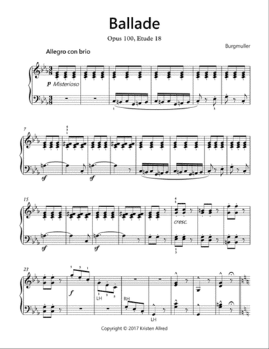 Ballade in C Minor - Opus 100, Etude #18