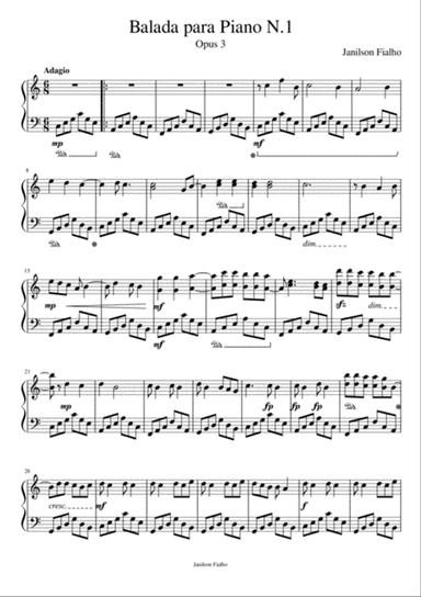 ballade for piano N.1, Opus 3