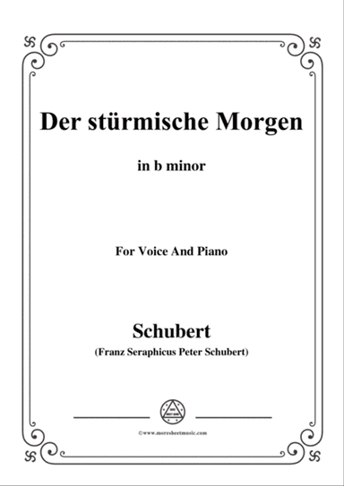 Schubert-Der stürmische Morgen,from 'Winterreise',Op.89(D.911) No.18,in b minor,for Voice&Piano