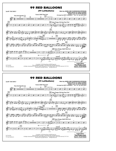 99 Red Balloons (arr. Holt and Conaway) - 2nd Bb Trumpet