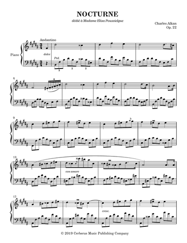 Nocturne, Op. 22 - Alkan