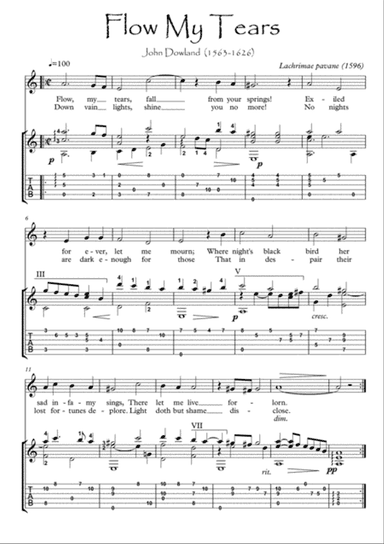 Flow My Tears flute guitar duet