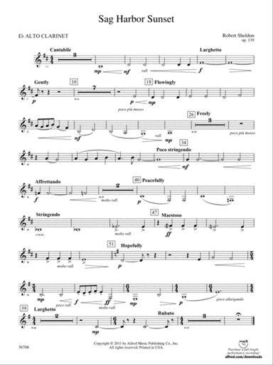 Sag Harbor Sunset: (wp) 3rd B-flat Trombone T.C.