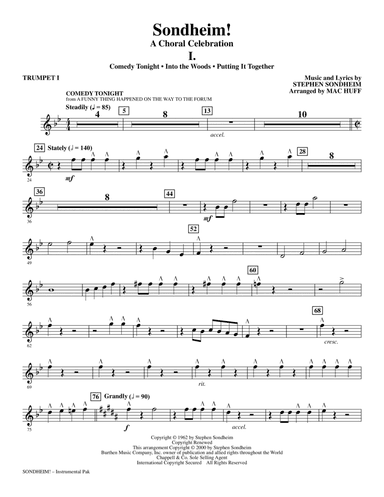 Sondheim! A Choral Celebration (Medley) (arr. Mac Huff) - Bb Trumpet 1