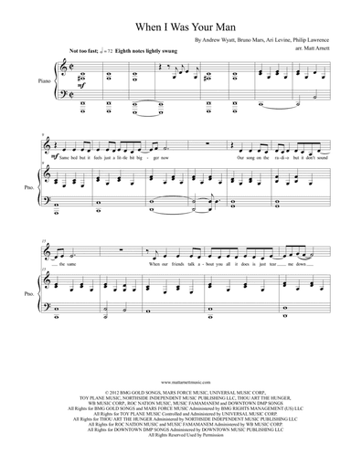 When I Was Your Man