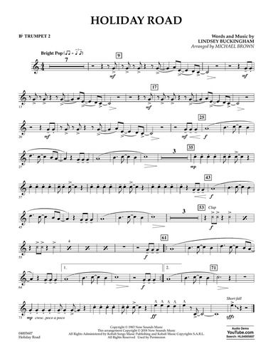 Holiday Road (from National Lampoon's Vacation) (arr. Michael Brown) - Bb Trumpet 2