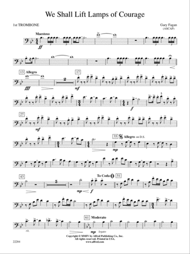 We Shall Lift Lamps of Courage: 1st Trombone