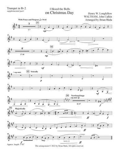 I Heard the Bells on Christmas Day - Supplemental parts - Duet part for Brass