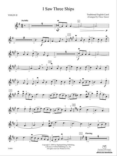 I Saw Three Ships: 2nd Violin