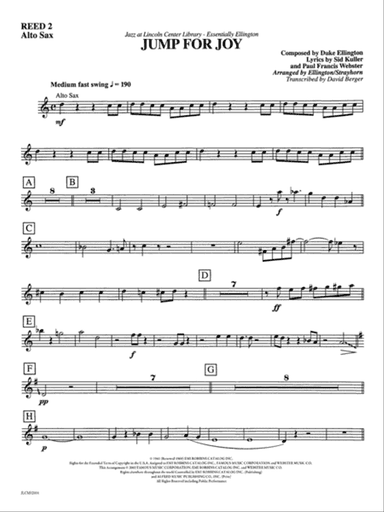 Jump for Joy: 2nd E-flat Alto Saxophone