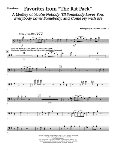 Favorites from "The Rat Pack" (arr. Ryan O'Connell) - Trombone