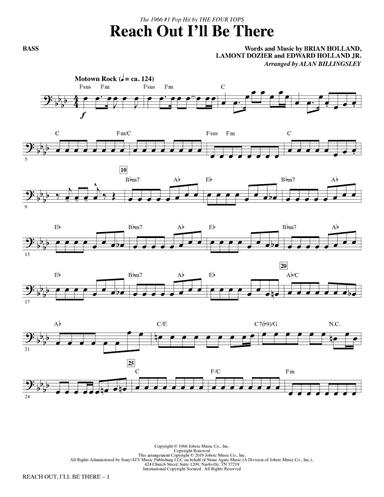 Reach Out I'll Be There (arr. Alan Billingsley) - Bass
