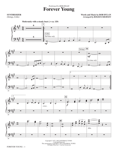 Forever Young (arr. Roger Emerson) - Synthesizer