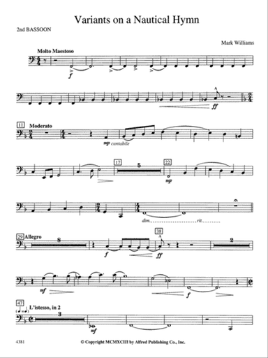 Variations on a Nautical Hymn: 2nd Bassoon