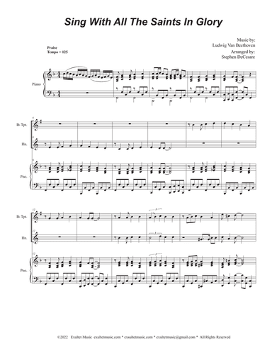 Sing With All The Saints In Glory (Duet for Bb-Trumpet and French Horn)