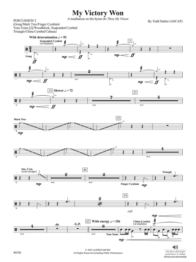 My Victory Won: 2nd Percussion