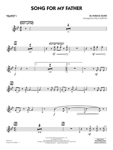 Song For My Father (arr. Paul Murtha) - Trumpet 1