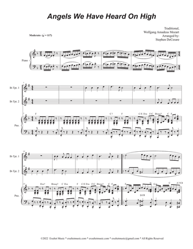Angels We Have Heard On High (Duet for Bb-Trumpet)