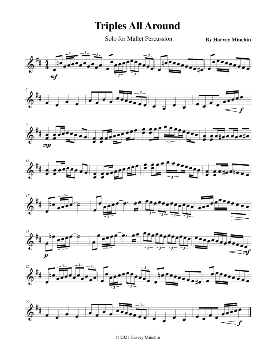 Triplets All Around for Solo Mallet Percussion