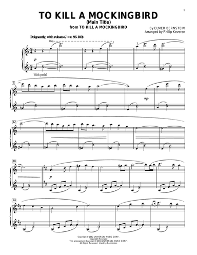 To Kill A Mockingbird - Main Title (arr. Phillip Keveren)