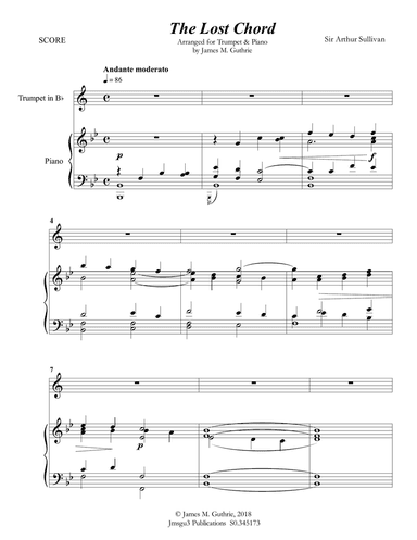 Sullivan: The Lost Chord for Trumpet & Piano