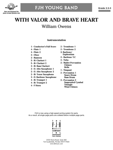With Valor and Brave Heart: Score