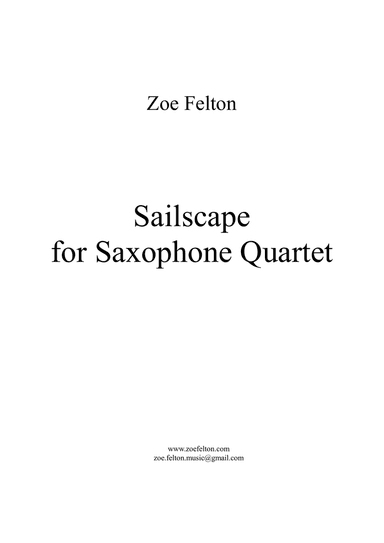 Sailscape for Sax Quartet