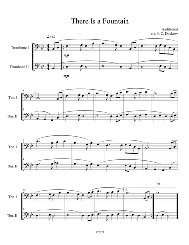 There is a Fountain (Trombone Duet)