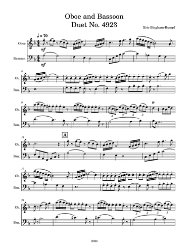 Oboe and Bassoon Duet No. 4923