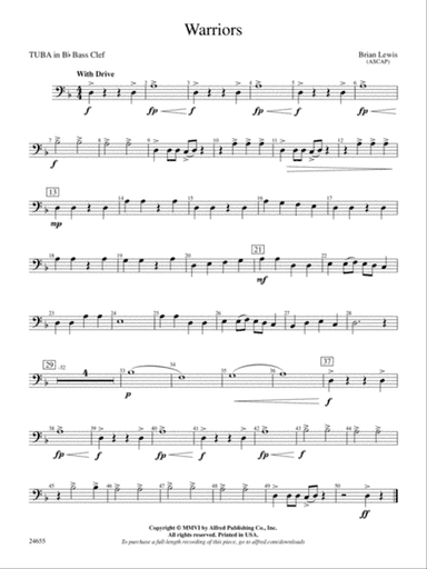 Warriors: (wp) B-flat Tuba B.C.