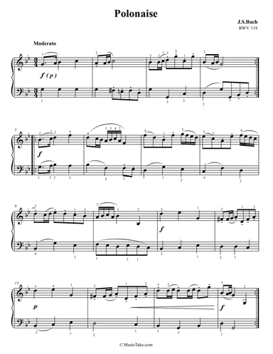 Bach Polonaise in G minor BWV 119