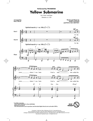 Yellow Submarine (arr. Mac Huff)