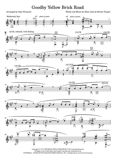 Goodbye Yellow Brick Road