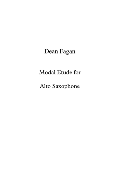 Modal Etude for Alto Saxophone