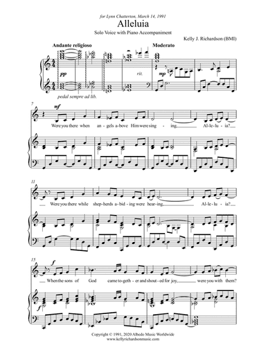 Alleluia for Medium Low Voice