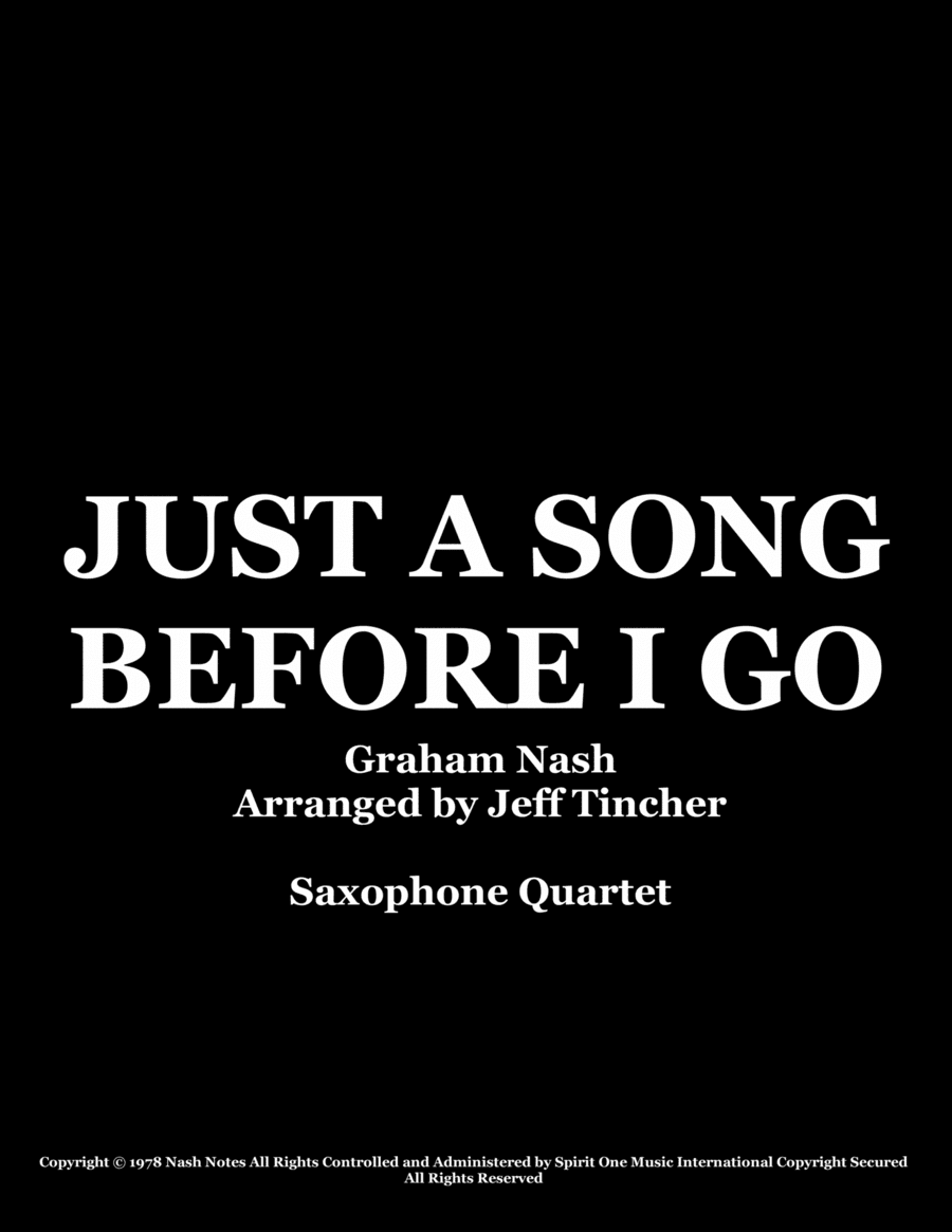 Just A Song Before I Go